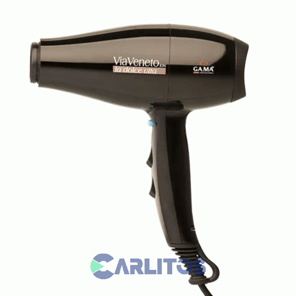 Secador De Pelo Ga.Ma Via Veneto 2200 Watts Bk Ion Arg Negro