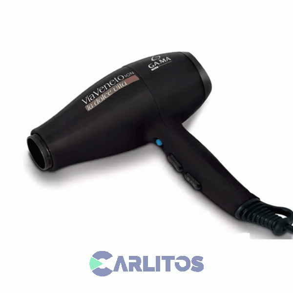Secador De Pelo Ga.Ma Via Veneto 2200 Watts Bk Ion Arg Negro