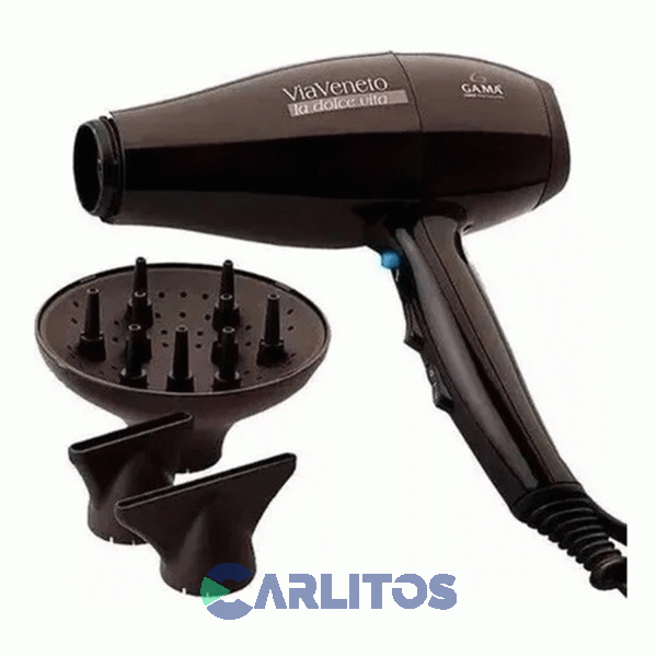 Secador De Pelo Ga.Ma Via Veneto 2200 Watts Bk Ion Arg Negro