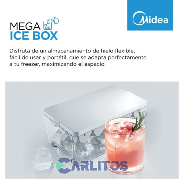 Heladera No Frost Midea Combi Inverter 300 Litros Acero Inoxidable Mdrb424fge46a-w