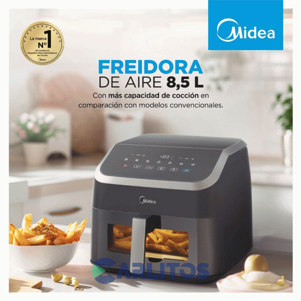 Freidora De Aire Midea Digital Negra Af-Dw85bar1
