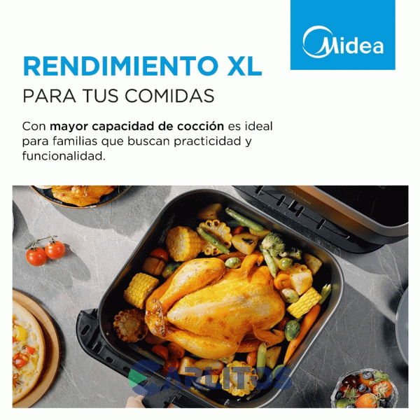 Freidora De Aire Midea Digital Negra Af-Dw85bar1