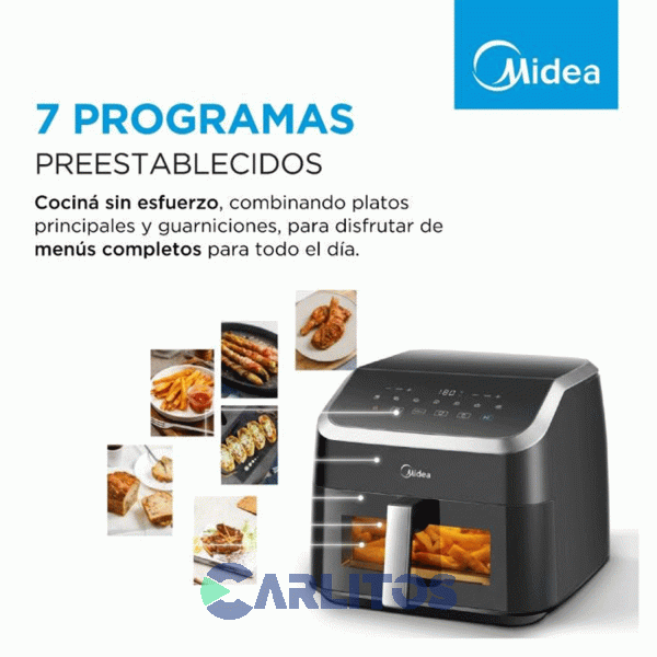 Freidora De Aire Midea Digital Negra Af-Dw85bar1
