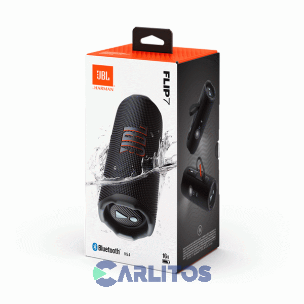 Parlante Portátil JBL Con Bluetooth Y Batería 35 Watts Rms Flip7blkm Negro