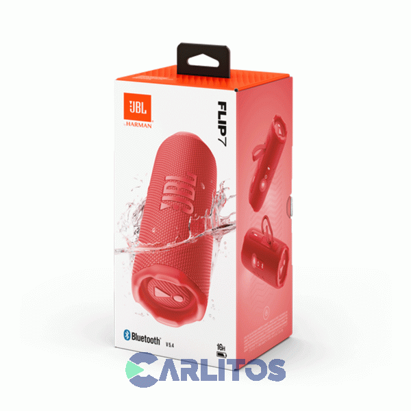 Parlante Portátil JBL Con Bluetooth Y Batería 35 Watts Rms Flip7redam Rojo