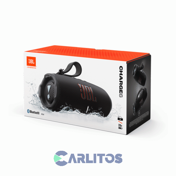 Parlante Portátil JBL Con Bluetooth Y Batería 45 Watts Rms Charge6blkam Negro