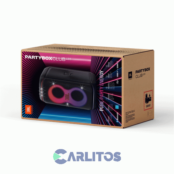 Parlante Torre Jbl Con Bluetooth Y Bateria 160 Watts Rms Partybox Club 120 Negro