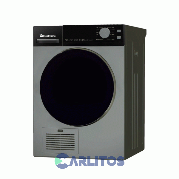 Secarropa Automático Por Calor Y Condensación Steel Home 8 KG Gris- Sh-sc8g