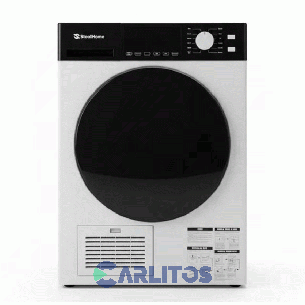 Secarropa Automático Por Calor Y Condensación Steel Home 8 KG Blanco - Sh-sc8b