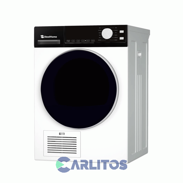 Secarropa Automático Por Calor Y Condensación Steel Home 8 KG Blanco - Sh-sc8b