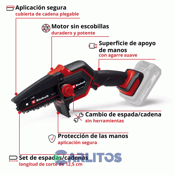 Motosierra De Poda Inalambrica Einhell 18 V 4600040 Ge-Ps 18/15 Li Bl-Solo