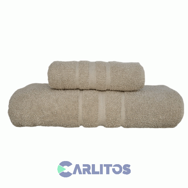 Juego De Toalla Y Toallon 550 Gramos Salum Beige