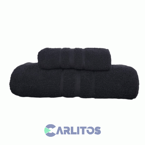 Juego De Toalla Y Toallon 550 Gramos Salum Negro