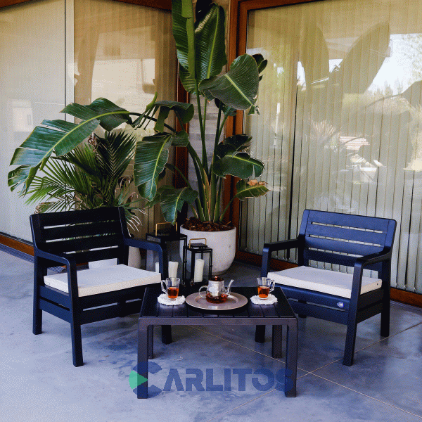 Juego De Jardín 3 Cuerpos Voss Paris Grafito