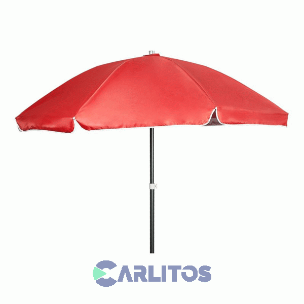 Sombrilla Reforzada 2 Metros Waterdog Tela Polyester Rojo Sum2016rd