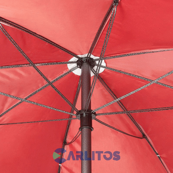 Sombrilla Reforzada 2 Metros Waterdog Tela Polyester Rojo Sum2016rd