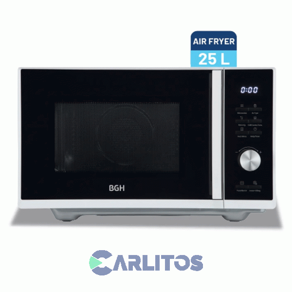 Microondas Y Air Fryer Con Grill Bgh Digital 25 Litros Acero Inoxidable B325dfb24