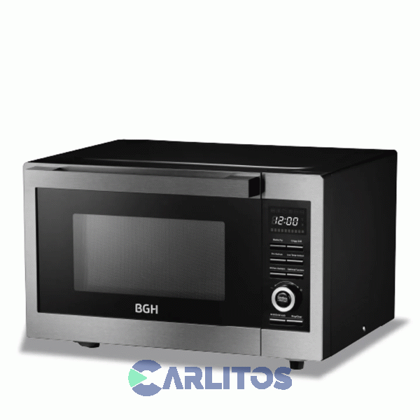 Microondas Y Air Fryer Con Grill Bgh Digital 30 Litros Negro B330dfn24