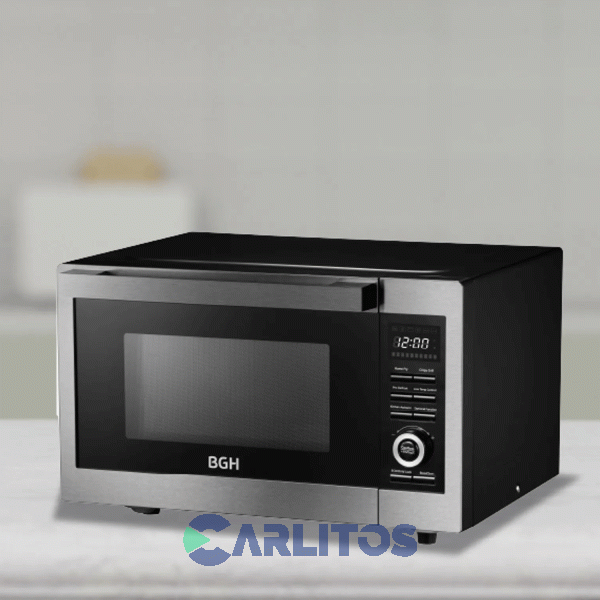 Microondas Y Air Fryer Con Grill Bgh Digital 30 Litros Negro B330dfn24