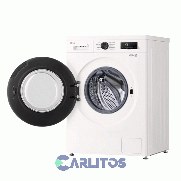 Lavarropa Carga Frontal Lg Inverter 8 Kg 1200 Rpm Blanco Wm80gwvfs6