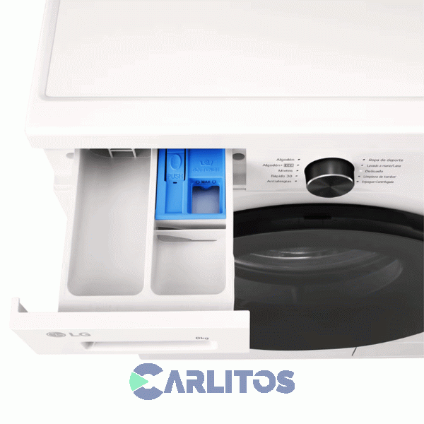 Lavarropa Carga Frontal Lg Inverter 8 Kg 1200 Rpm Blanco Wm80gwvfs6