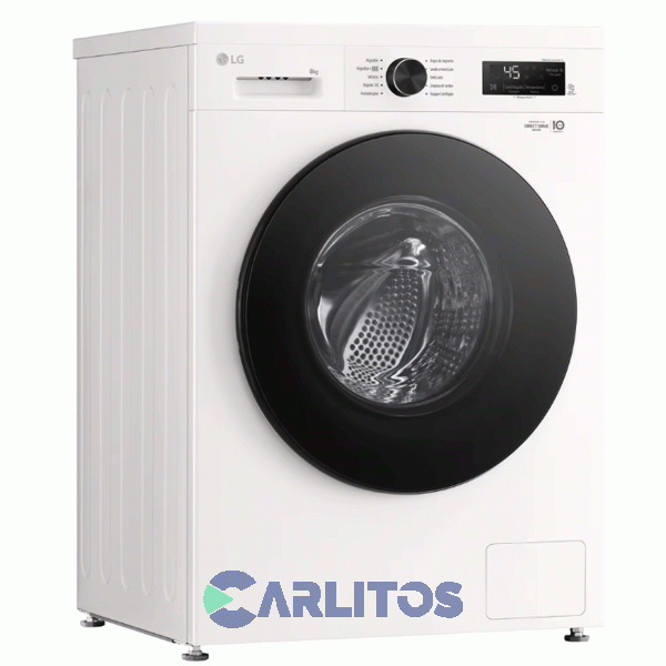 Lavarropa Carga Frontal Lg Inverter 8 Kg 1200 Rpm Blanco Wm80gwvfs6