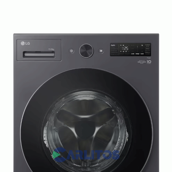 Lavasecarropa LG Inverter 15+8 Kg 1200 Rpm Gris Wd15egntspg