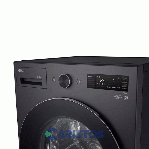 Lavasecarropa LG Inverter 15+8 Kg 1200 Rpm Gris Wd15egntspg