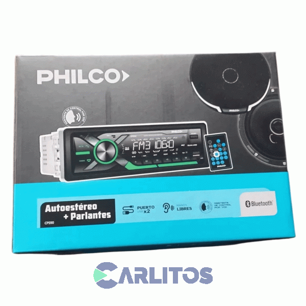 Combo Autoestereo Usb + Parlantes 2 Vías 6.5'' 250 Watts Philco Cps90