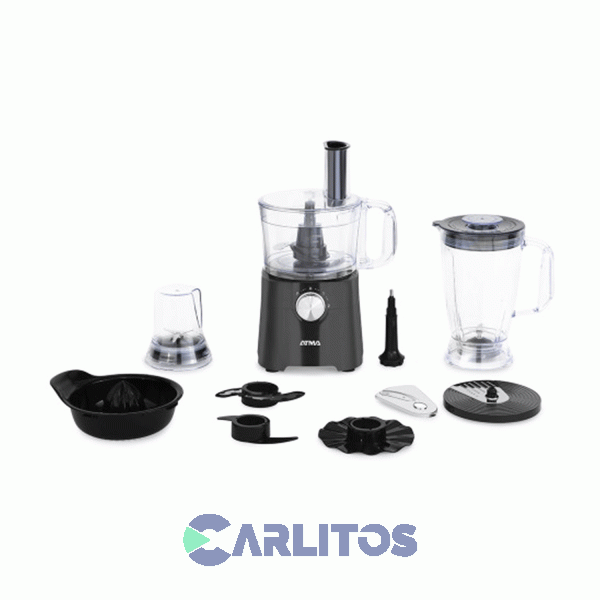 Multiprocesadora Con Licuadora Atma 650 Wts Lp8426nap Negra