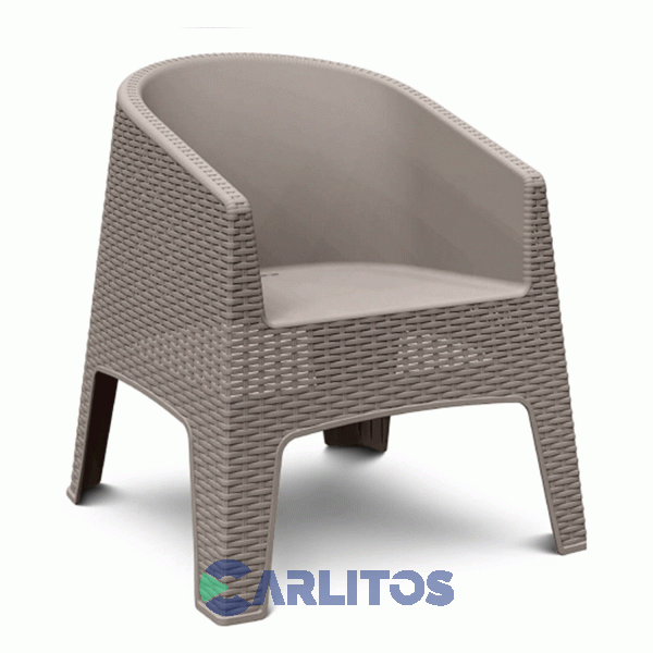 Combo X 4 Sillones Simil Ratan Oasis Capuchino Nr Oasisch