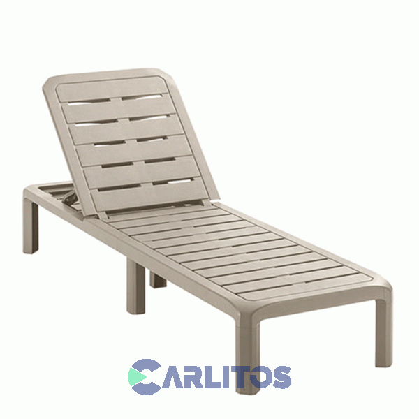 Reposera Pvc Laury 5 Posiciones Color Taupe Rimax 13744-xp 20924