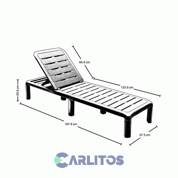 Reposera Pvc Laury 5 Posiciones Color Taupe Rimax 13744-xp 20924