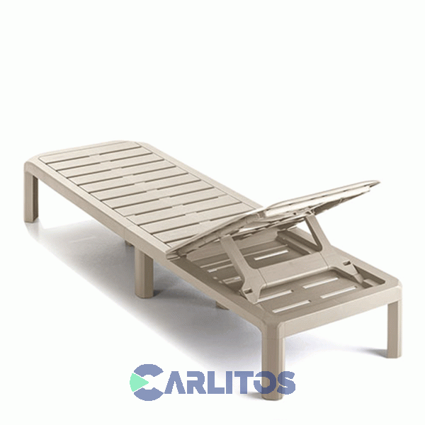 Reposera Pvc Laury 5 Posiciones Color Taupe Rimax 13744-xp 20924