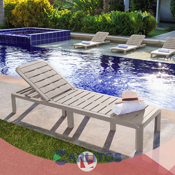 Reposera Pvc Laury 5 Posiciones Color Taupe Rimax 13744-xp 20924