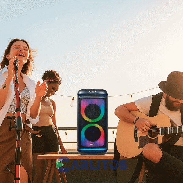 Parlante Torre Aiwa Con Bluetooth Y Bater&iacute;a 12000 Watts AIWA Aw-t406