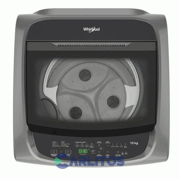Lavarropa Carga Superior Whirlpool 10 KG 740 RPM Gris Ww10htb