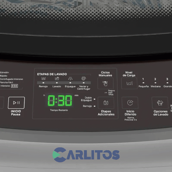 Lavarropa Carga Superior Whirlpool 10 KG 740 RPM Gris Ww10htb