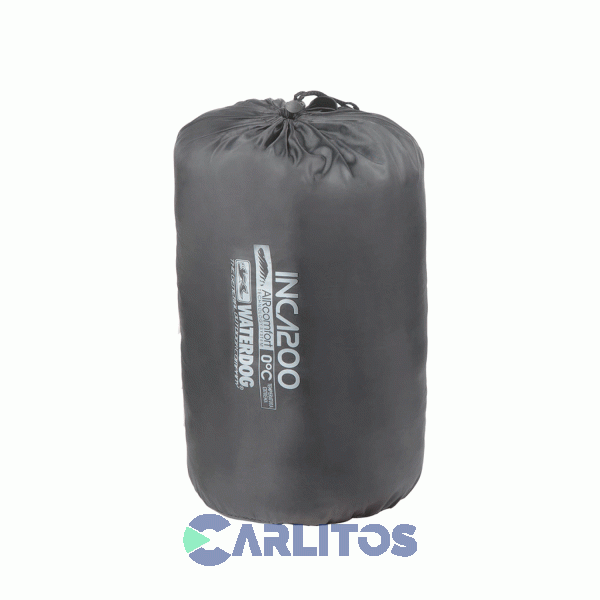 Bolsa De Dormir Rectangular Waterdog Inca 200dg Gris Oscuro