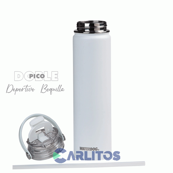 Botella De Acero Inoxidable Waterdog Akwa750wh Blanco