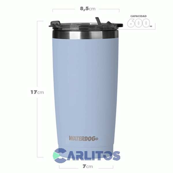 Vaso Con Tapa Waterdog Vitta600lv Lavanda