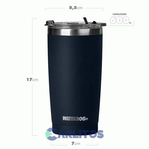 Vaso Con Tapa Waterdog Vitta600in Indigo