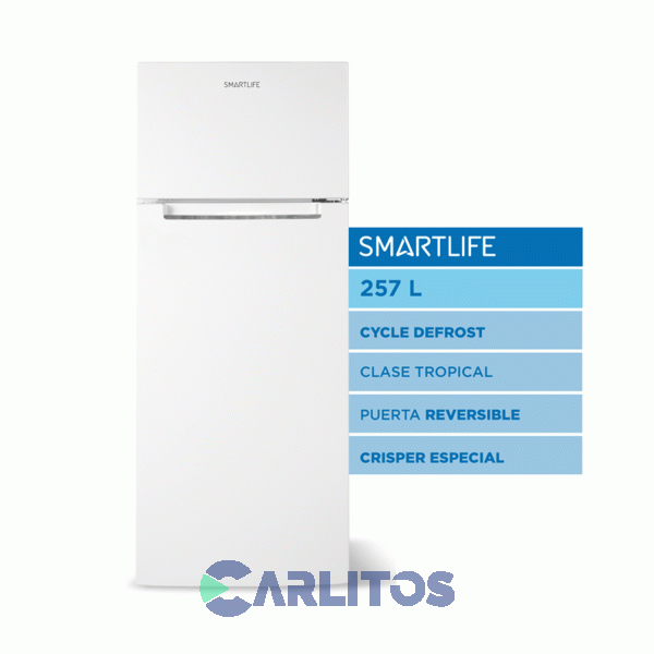 Heladera Con Freezer Smartlife 252 Litros Blanca Sl-rfh260wh