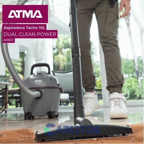 Aspiradora Sistema Seco H&uacute;medo Atma 1200 Watts As9221pi