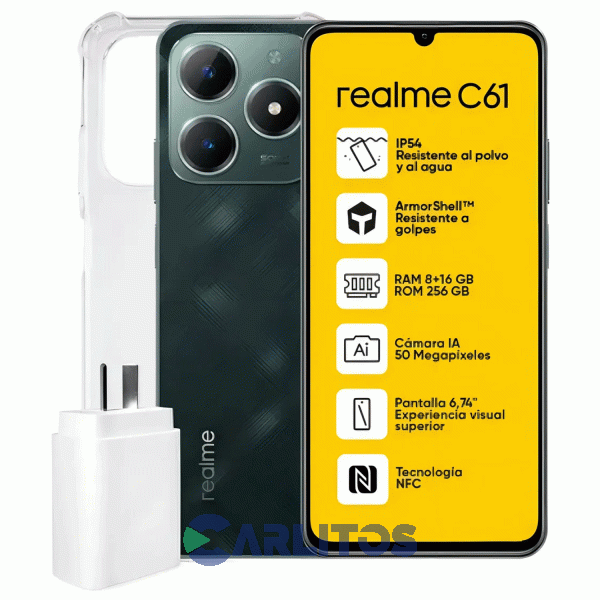 Celular Libre Realme C61-256GB Dark Moss Green