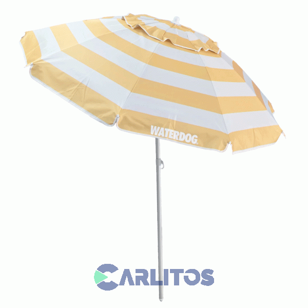 Sombrilla De Aluminio 2 Metros Reforzada Tela Polyester Waterdog Umb2010albg Beige
