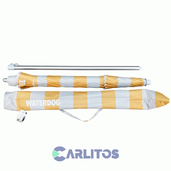 Sombrilla De Aluminio 2 Metros Reforzada Tela Polyester Waterdog Umb2010albg Beige