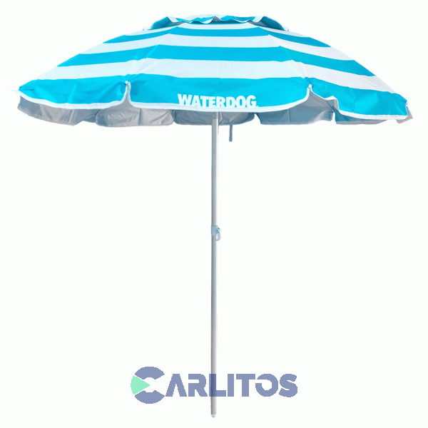 Sombrilla De Aluminio 2 Metros Reforzada Tela Polyester Waterdog Umb2010albl Azul