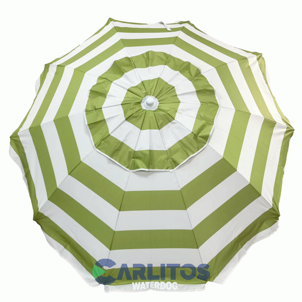 Sombrilla De Aluminio 2 Metros Reforzada Tela Polyester Waterdog Umb2010algm Verde