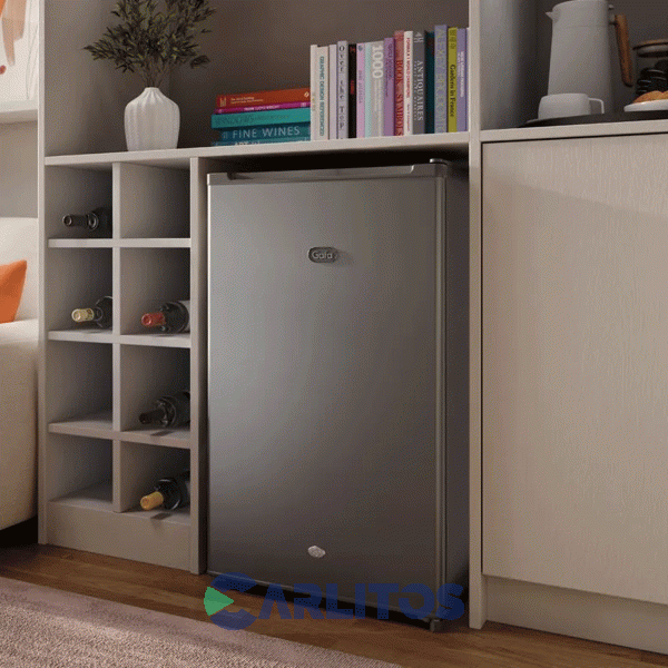 Heladera Bajo Mesada Gafa Con Congelador 90 Litros Plata Hgfm90p